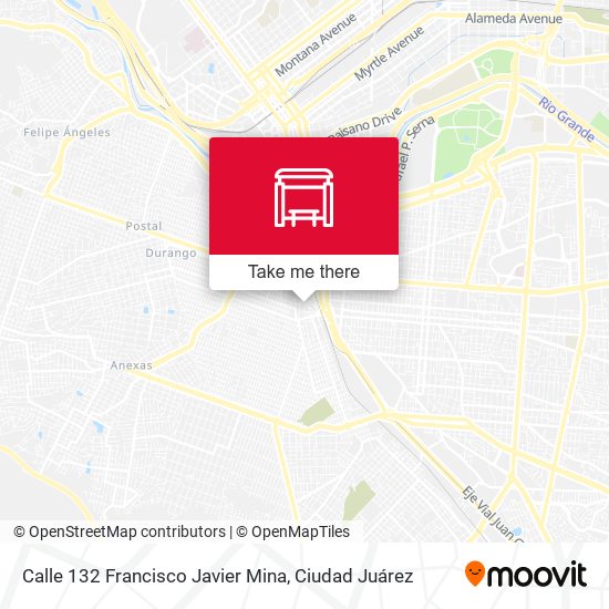 Calle 132 Francisco Javier Mina map