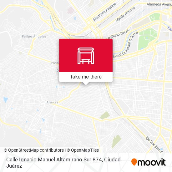 Calle Ignacio Manuel Altamirano Sur 874 map