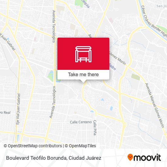 Boulevard Teófilo Borunda map