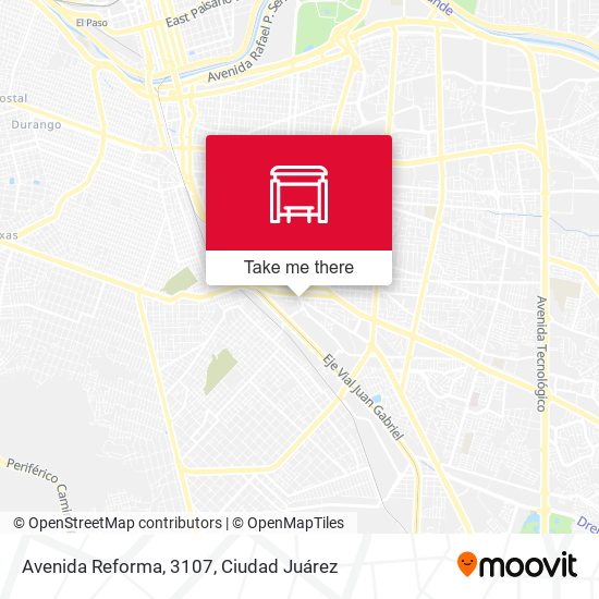 Mapa de Avenida Reforma, 3107