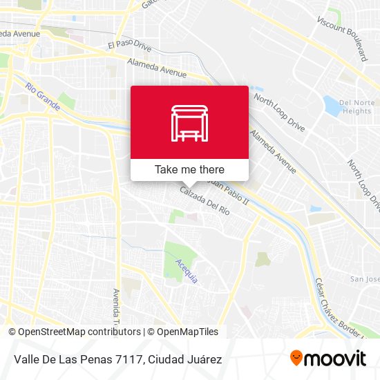 Valle De Las Penas 7117 map