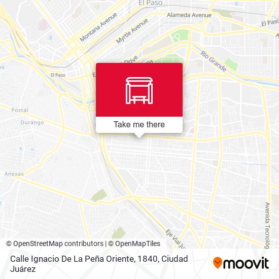 Mapa de Calle Ignacio De La Peña Oriente, 1840