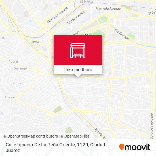 Mapa de Calle Ignacio De La Peña Oriente, 1120