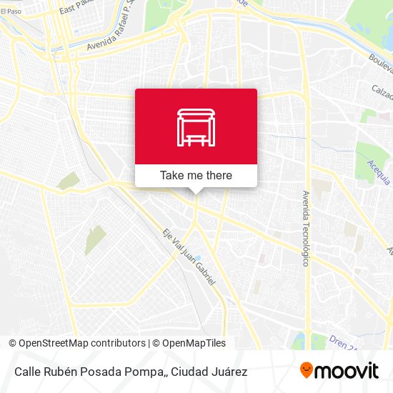 Calle Rubén Posada Pompa, map
