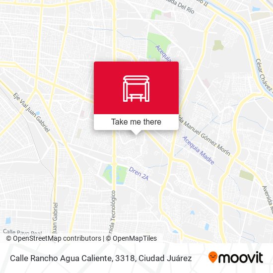Mapa de Calle Rancho Agua Caliente, 3318