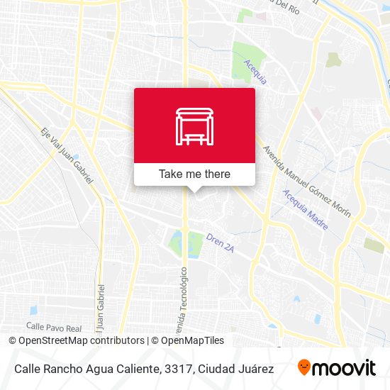 Mapa de Calle Rancho Agua Caliente, 3317