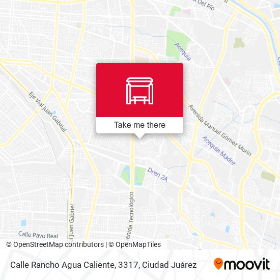 Mapa de Calle Rancho Agua Caliente, 3317