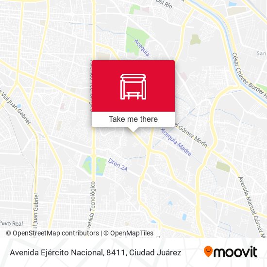 Mapa de Avenida Ejército Nacional, 8411