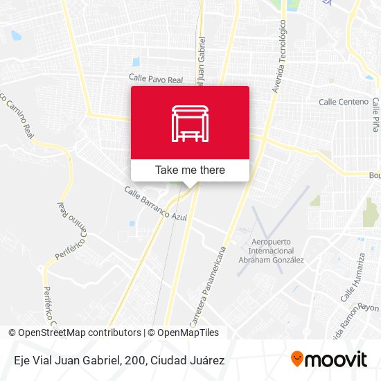 Mapa de Eje Vial Juan Gabriel, 200