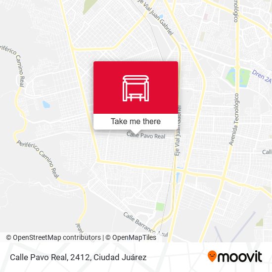 Mapa de Calle Pavo Real, 2412