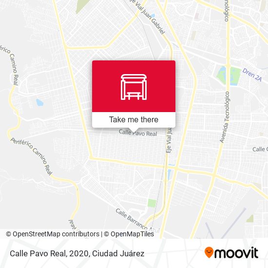 Mapa de Calle Pavo Real, 2020