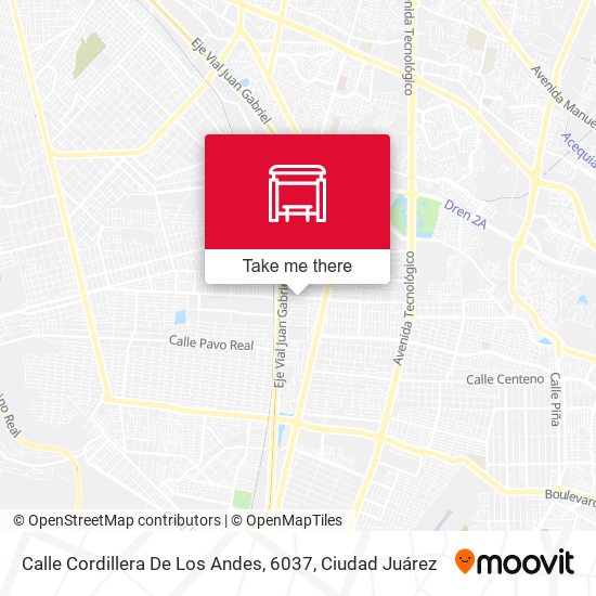 Calle Cordillera De Los Andes, 6037 map