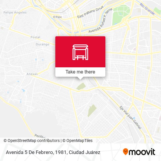 Mapa de Avenida 5 De Febrero, 1981