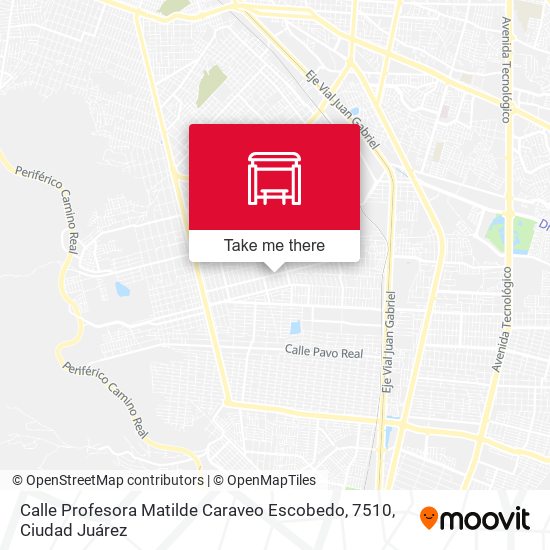 Mapa de Calle Profesora Matilde Caraveo Escobedo, 7510