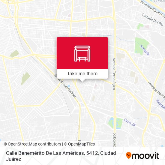 Mapa de Calle Benemérito De Las Américas, 5412