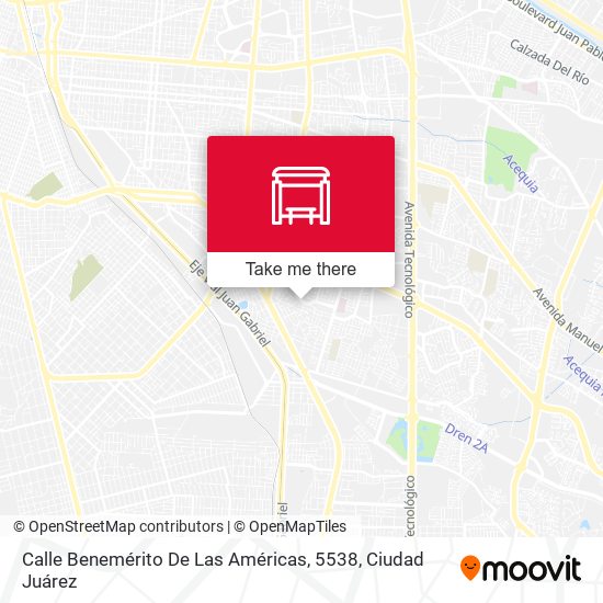 Mapa de Calle Benemérito De Las Américas, 5538