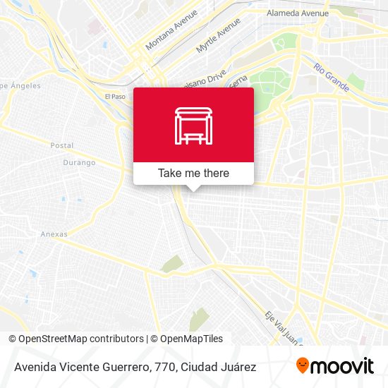 Avenida Vicente Guerrero, 770 map