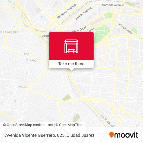 Mapa de Avenida Vicente Guerrero, 623