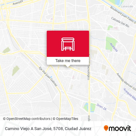 Mapa de Camino Viejo A San José, 5708