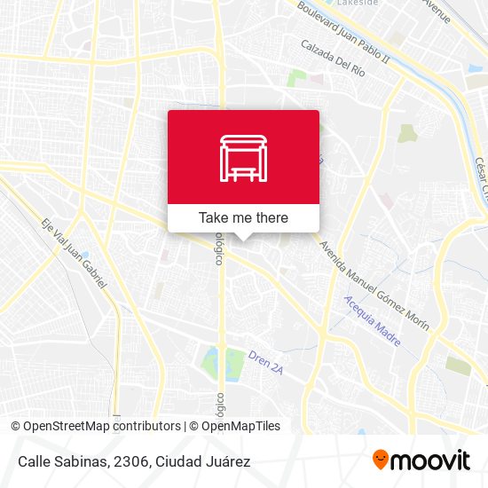 Mapa de Calle Sabinas, 2306