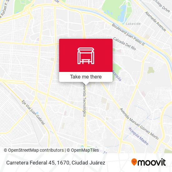 Carretera Federal 45, 1670 map
