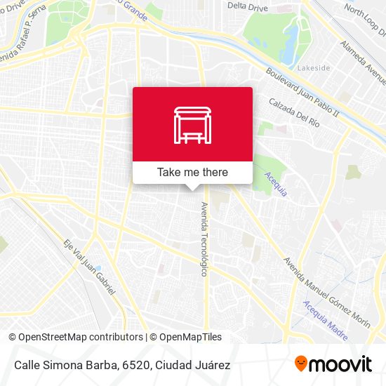 Mapa de Calle Simona Barba, 6520