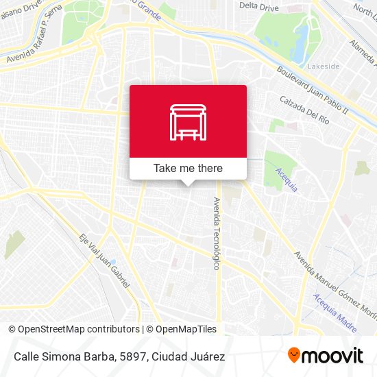 Mapa de Calle Simona Barba, 5897