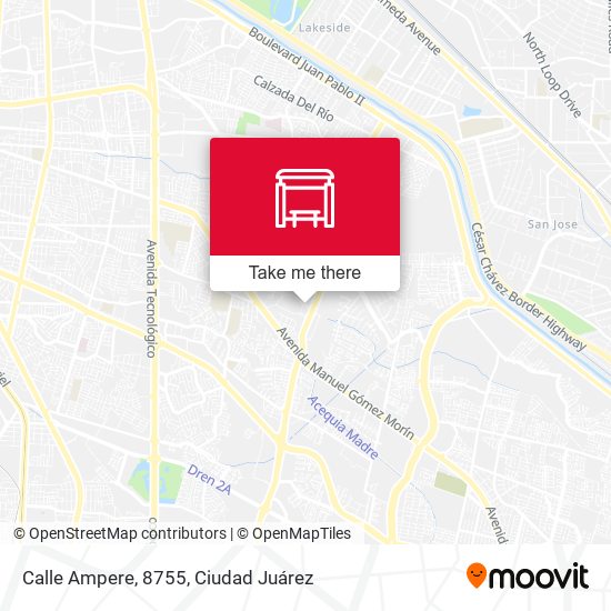 Calle Ampere, 8755 map