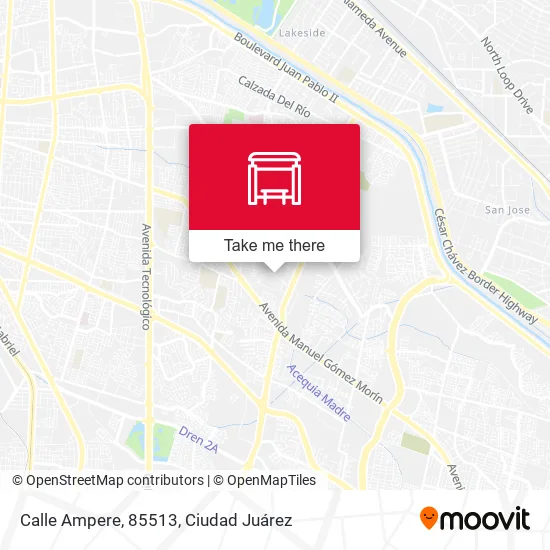 Mapa de Calle Ampere, 85513