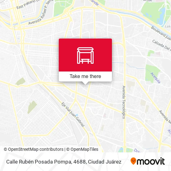 Mapa de Calle Rubén Posada Pompa, 4688