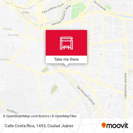 Mapa de Calle Costa Rica, 1493