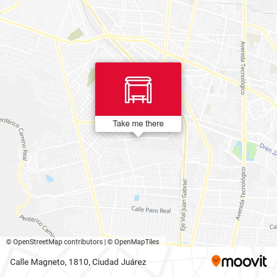 Calle Magneto, 1810 map