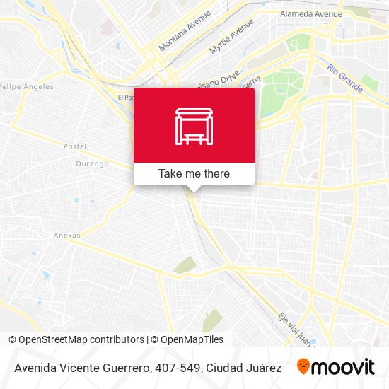 Avenida Vicente Guerrero, 407-549 map