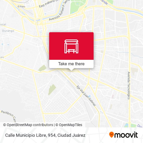 Mapa de Calle Municipio Libre, 954