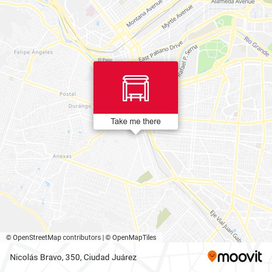 Nicolás Bravo, 350 map