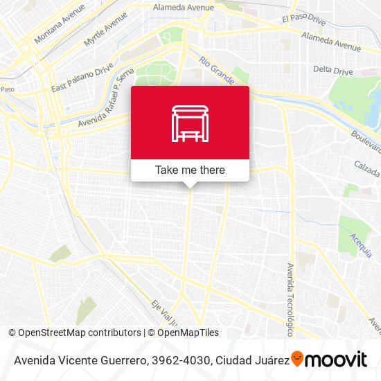 Avenida Vicente Guerrero, 3962-4030 map