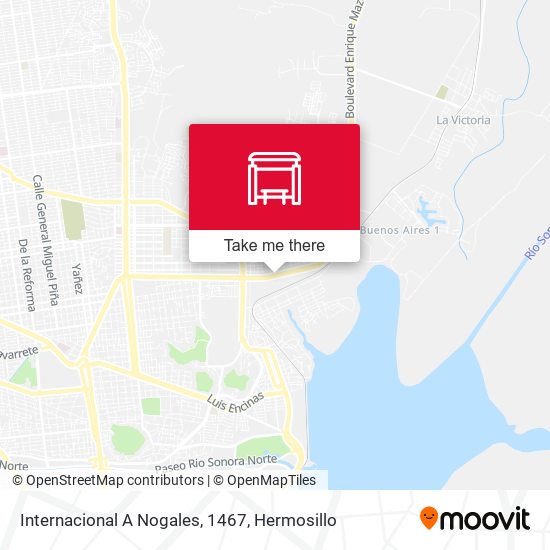 Internacional A Nogales, 1467 map