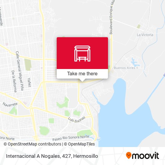 Internacional A Nogales, 427 map