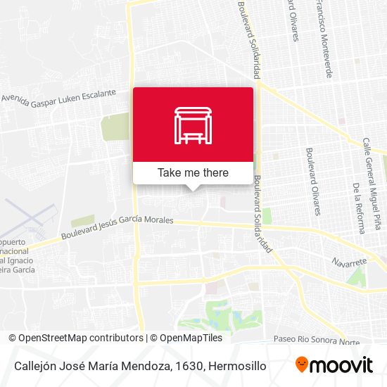 Mapa de Callejón José María Mendoza, 1630