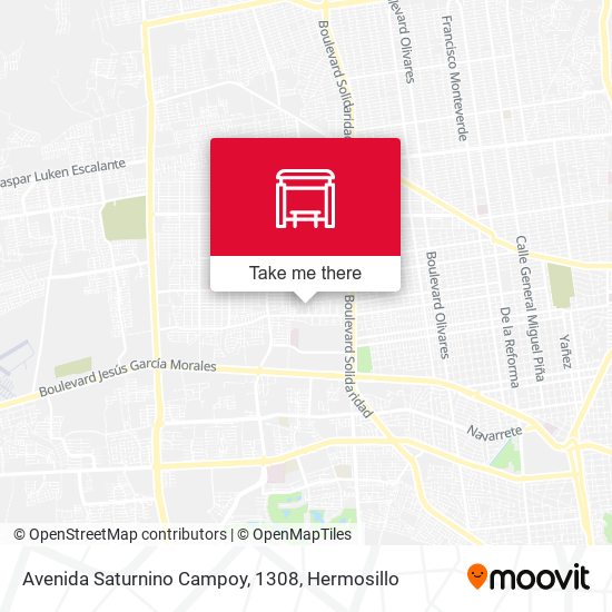 Mapa de Avenida Saturnino Campoy, 1308
