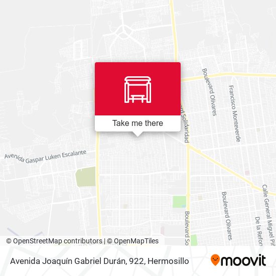 Mapa de Avenida Joaquín Gabriel Durán, 922