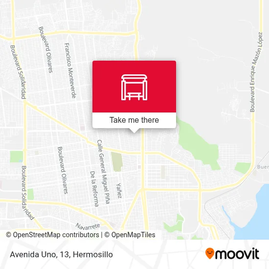 Avenida Uno, 13 map
