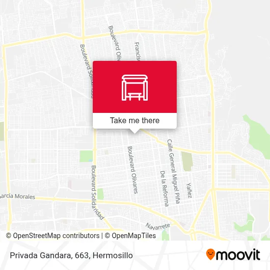 Privada Gandara, 663 map