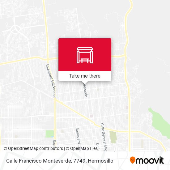 Mapa de Calle Francisco Monteverde, 7749