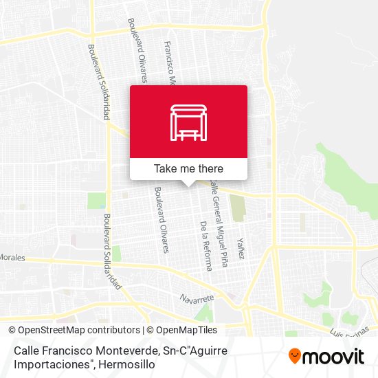 Mapa de Calle Francisco Monteverde, Sn-C"Aguirre Importaciones"