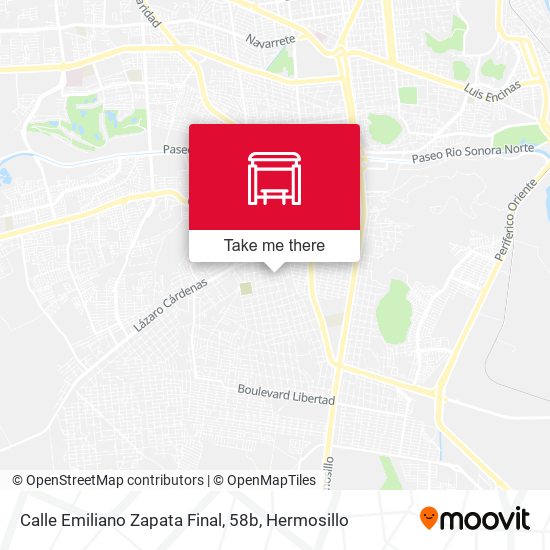 Mapa de Calle Emiliano Zapata Final, 58b