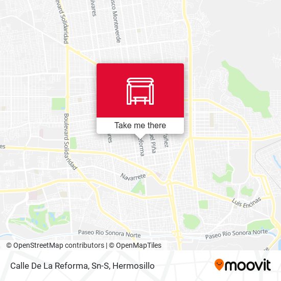Mapa de Calle De La Reforma, Sn-S
