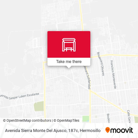 Avenida Sierra Monte Del Ajusco, 187c map