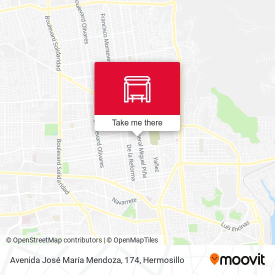 Mapa de Avenida José María Mendoza, 174