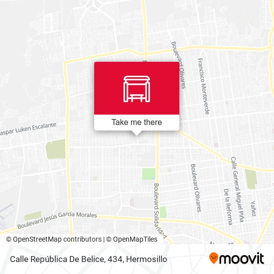 Mapa de Calle República De Belice, 434
